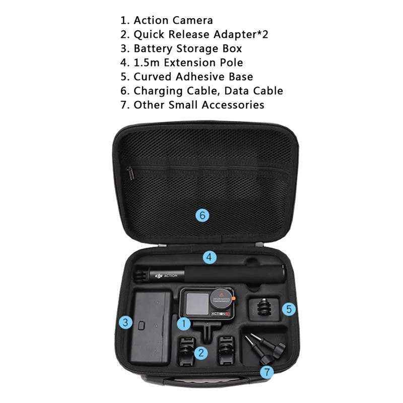 For DJI Osmo Action 5 Pro Action 4 3 Storage Bag Sports Camera Shoulder Protection Bag Portable Travel Prevention Handbag Box 