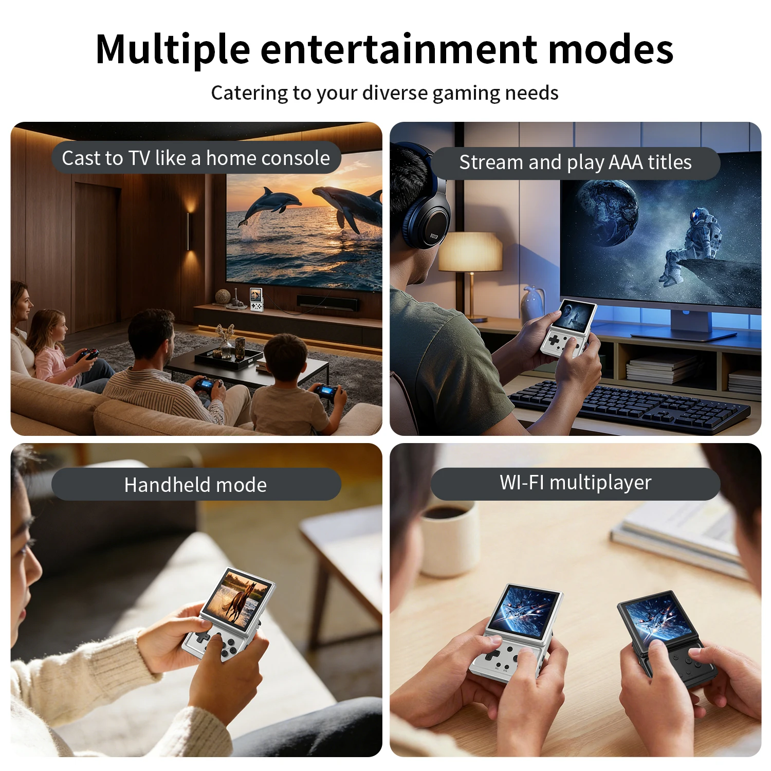 Anbernic RG Rotate Android Handheld Game Console 3.5" IPS 720×720 T618 Retro Gaming Emulator WiFi 3GB+32GB Portable Player