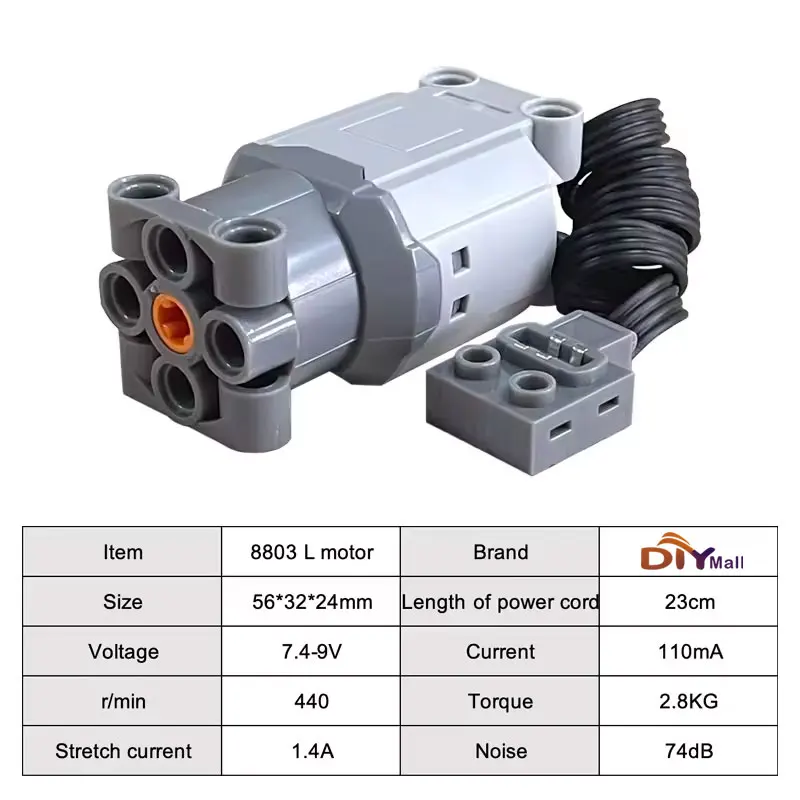 MOC Blue-tooth APP Remote Control Set - Rechargeable Battery Box Motor Set Speed Controller for PF Building Block Modifications
