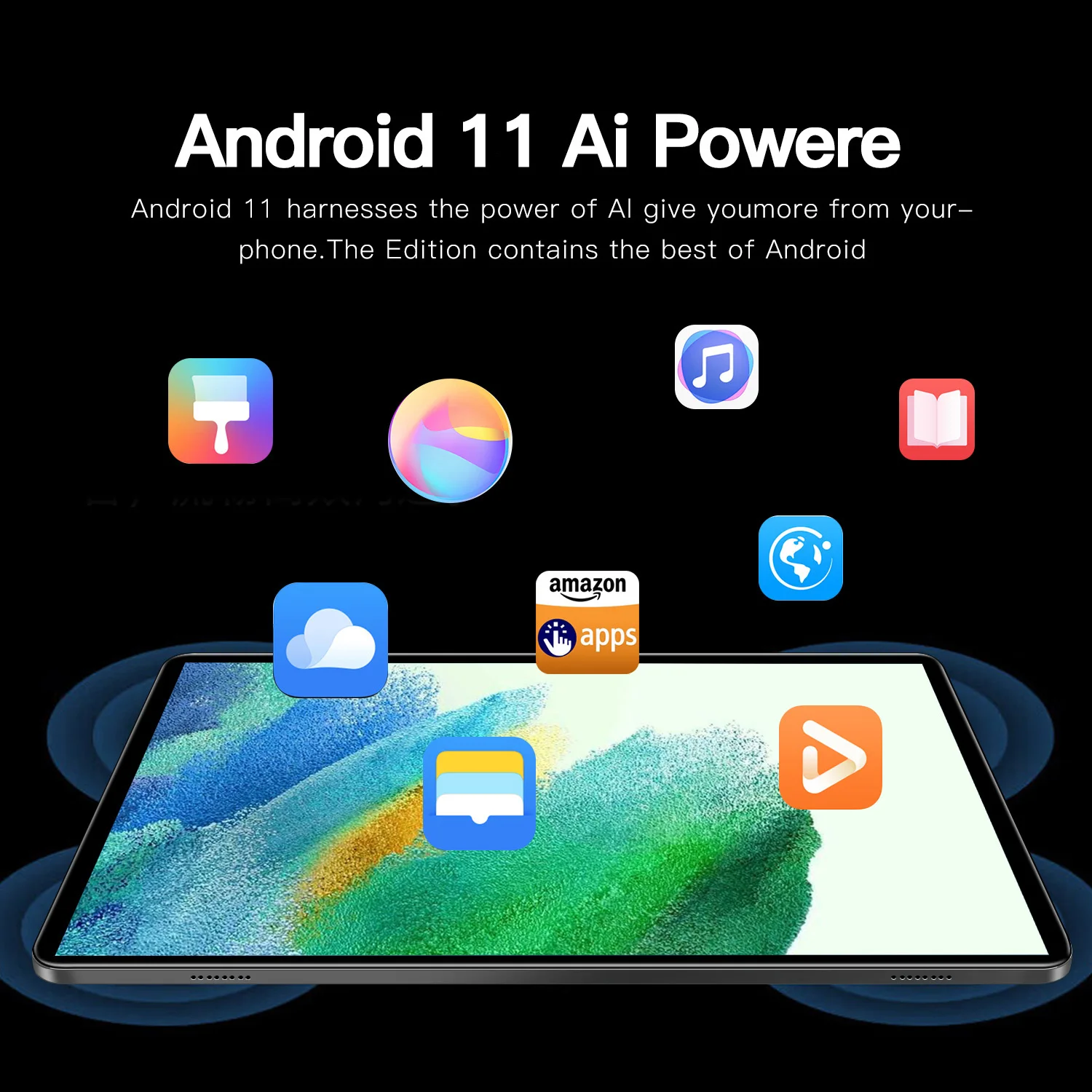 BDF 10.1 Inch Tablet Android 11, 4GB RAM 64GB ROM,1TB Expand,1280x800 IPS Screen 5000MAH Battery,Dual Camera, WiFi,3G Sim Card