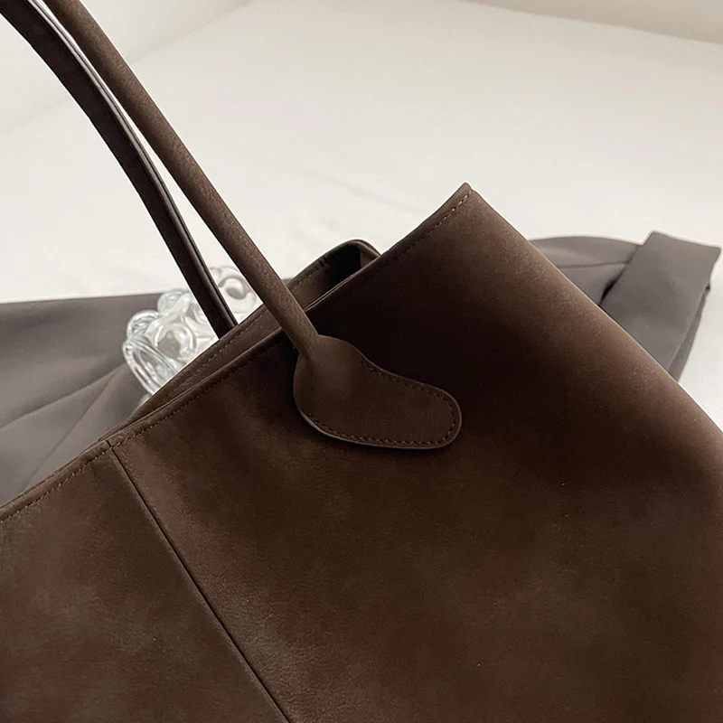 Autumn Winter All-match Bowling Shoulder For Women Horizontal Square Cowhide Vintage Tote Noble Handbag Large Capacity Shopper