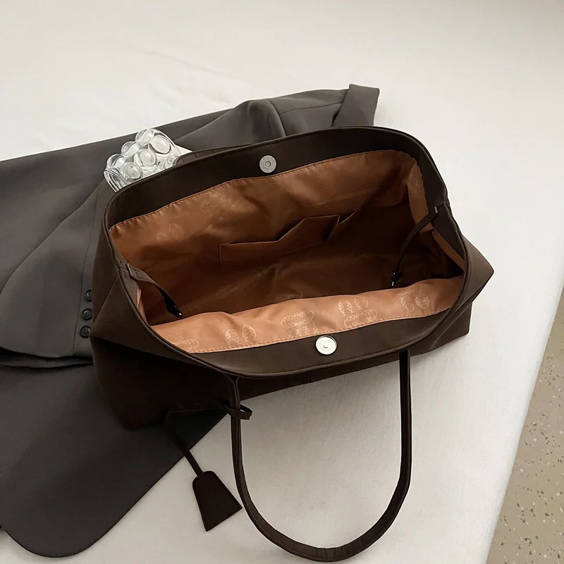 Autumn Winter All-match Bowling Shoulder For Women Horizontal Square Cowhide Vintage Tote Noble Handbag Large Capacity Shopper