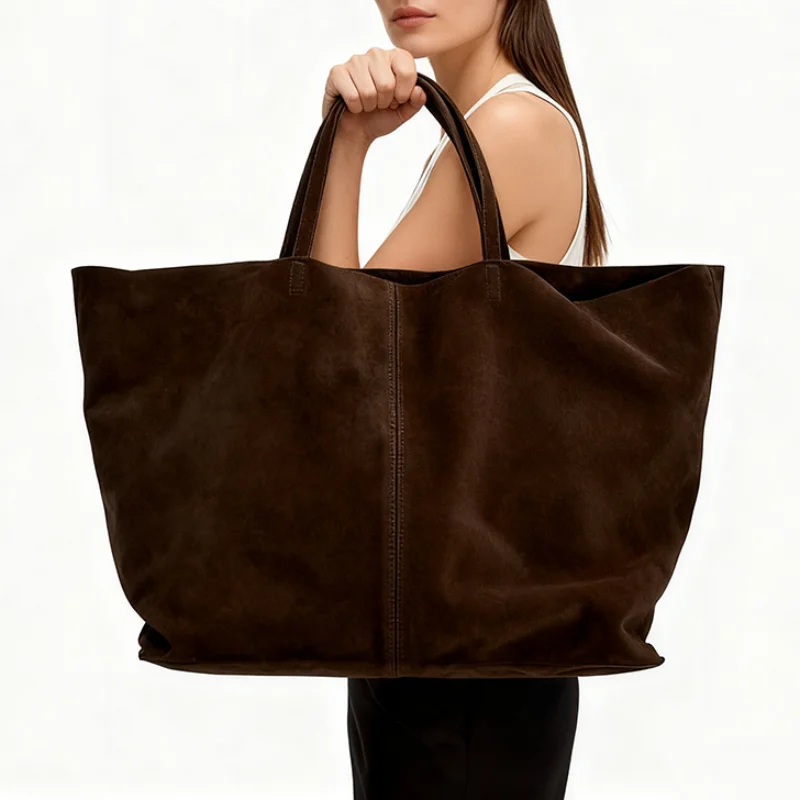 Autumn Winter All-match Bowling Shoulder For Women Horizontal Square Cowhide Vintage Tote Noble Handbag Large Capacity Shopper