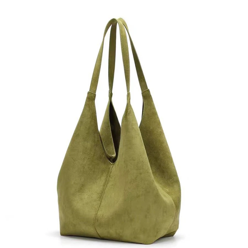 Autumn Winter All-match Bowling Shoulder For Women Horizontal Square Cowhide Vintage Tote Noble Handbag Large Capacity Shopper