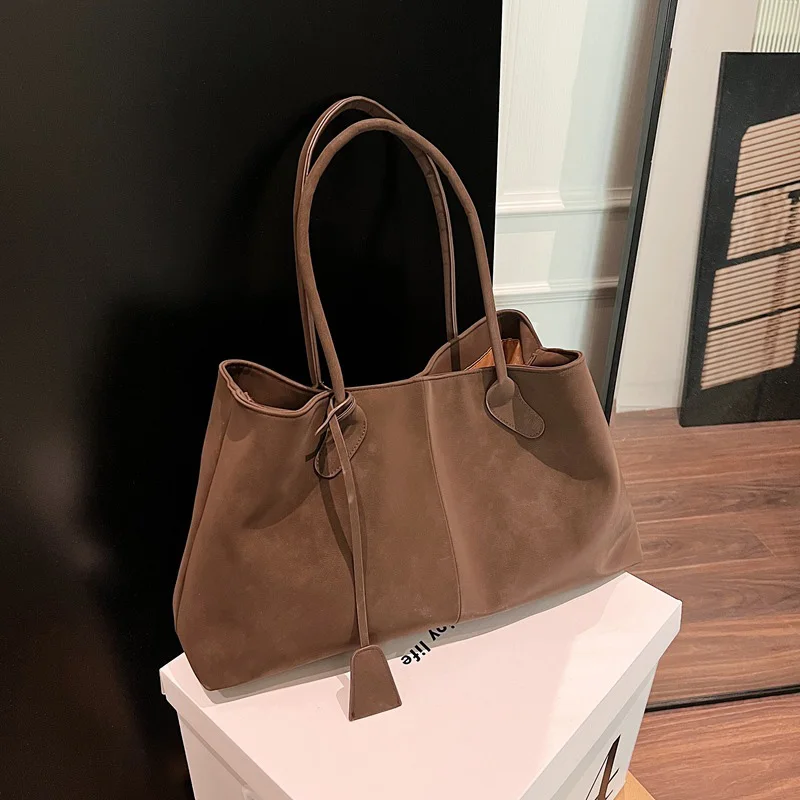 Autumn Winter All-match Bowling Shoulder For Women Horizontal Square Cowhide Vintage Tote Noble Handbag Large Capacity Shopper