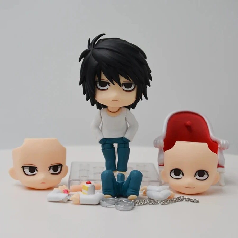 10cm Death Note Anime Figure #1160 Yagami Light Action Figure #1200 L Figurine Decorations PVC Adult Collection Model Doll Toys