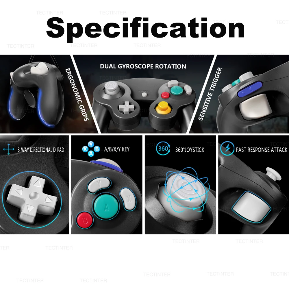 GC Wired Gamecube Controller For Nintend Switch Console Gamepad For Wii/WII U Console For Switch NGC Accessories