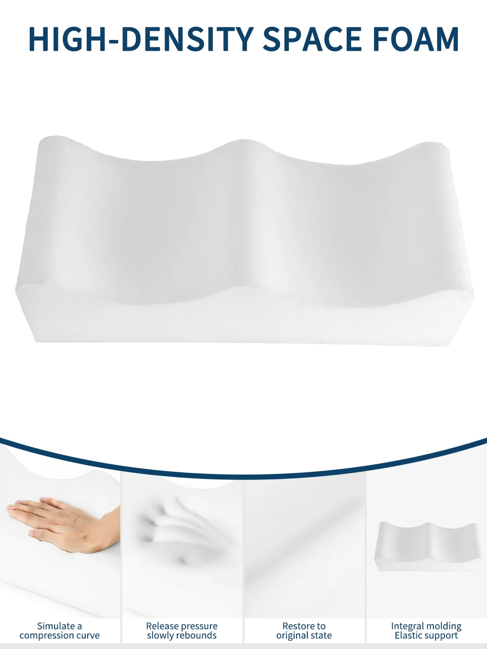 Leg Pillows, Relief Waist Pain Leg Cushion, Sleeping Leg Raiser for Bed, Sofa, Lounge Chairs, Bottom Anti-Slip & Two Fixed Bands