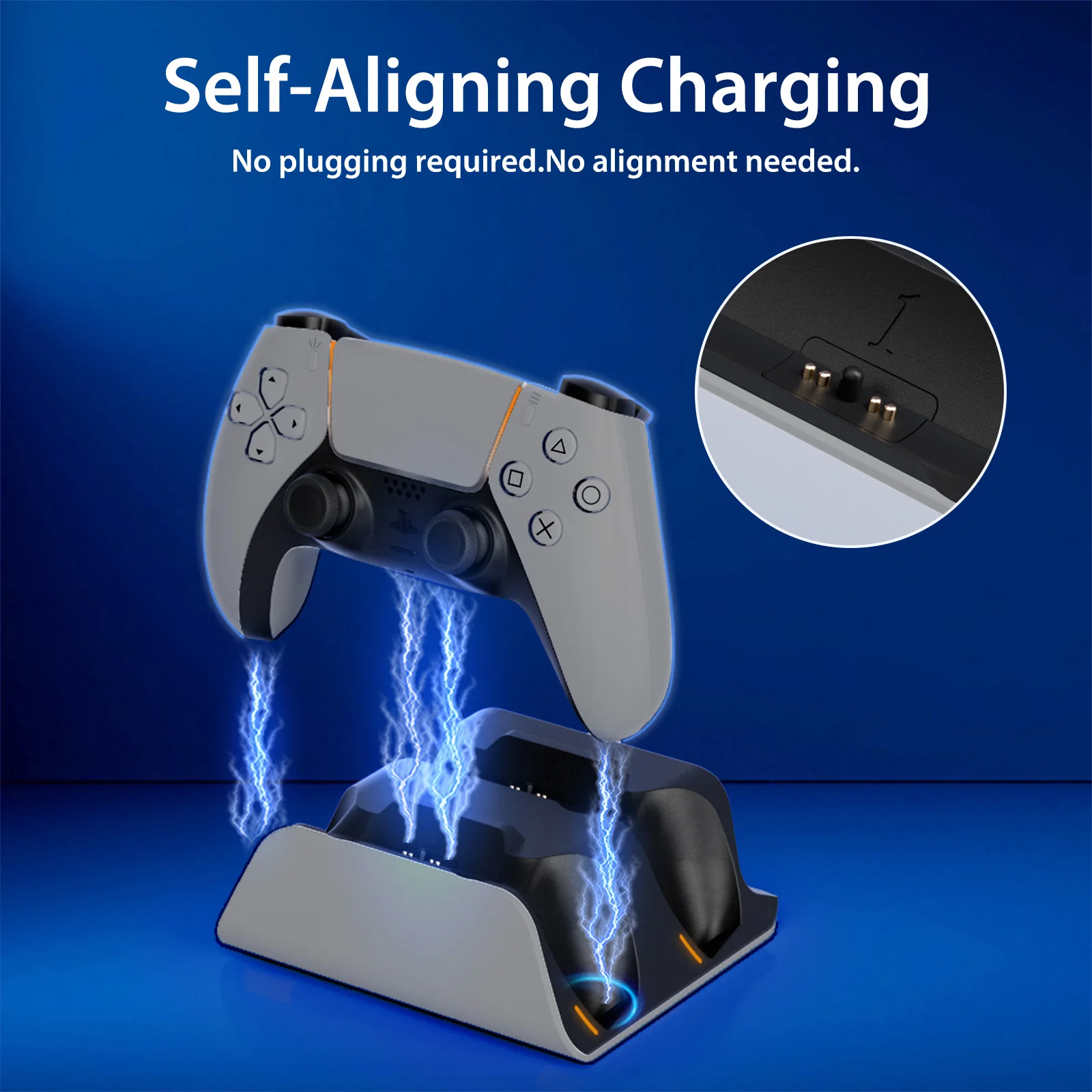 Fast Charging Dock for PS5 Controllers Dual Wireless Gamepad Charger Station PlayStation 5 Charging Stand Accessories