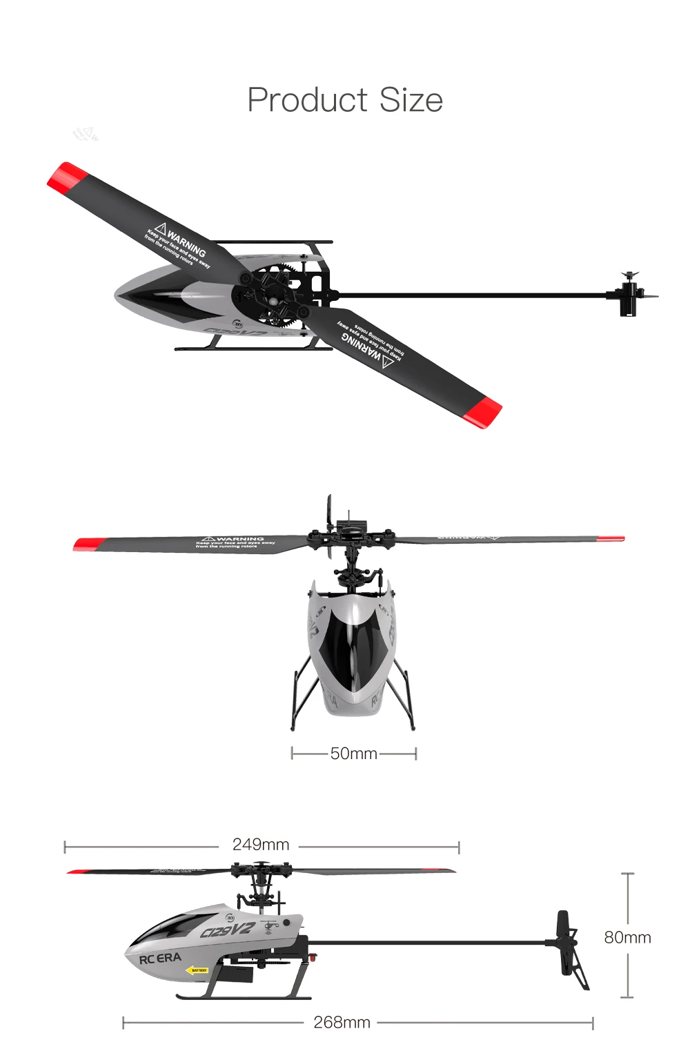 RC ERA C129V2 RTF RC Helicopter 2.4GHz 6-axis Gyroscope One Click 3D Flip Remote Control Aircraft Hobby Toys
