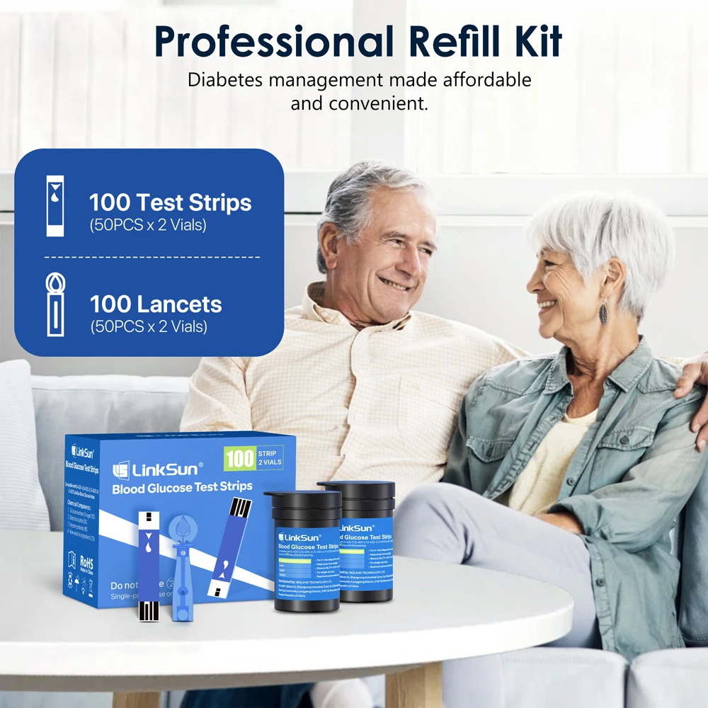 Blood Glucose Meter G-425-3 Diabetes Testing Kit Diabetes Machine Blood Sugar Meter Glucometer Test Strips Lancet 5S Get Results