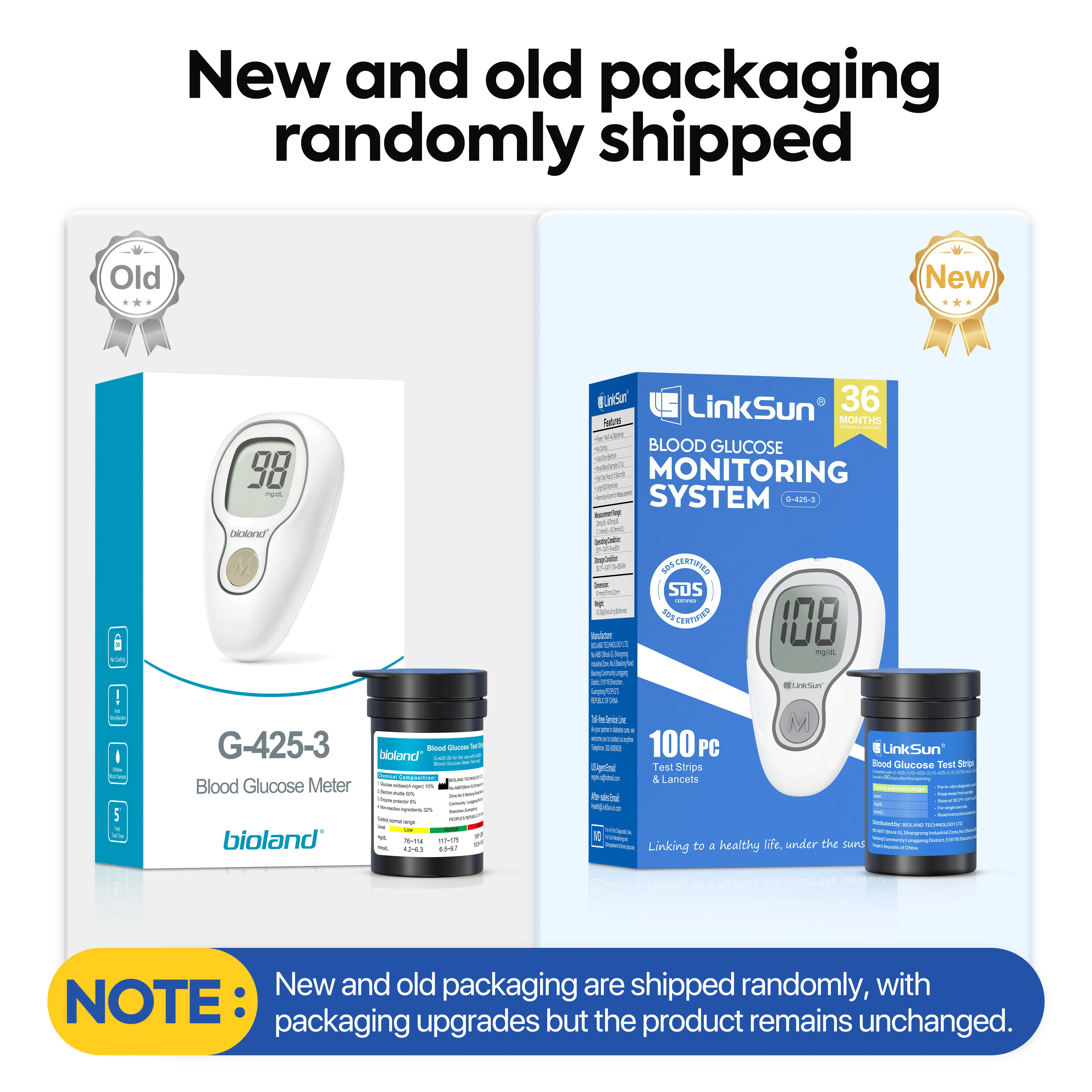 Blood Glucose Meter G-425-3 Diabetes Testing Kit Diabetes Machine Blood Sugar Meter Glucometer Test Strips Lancet 5S Get Results