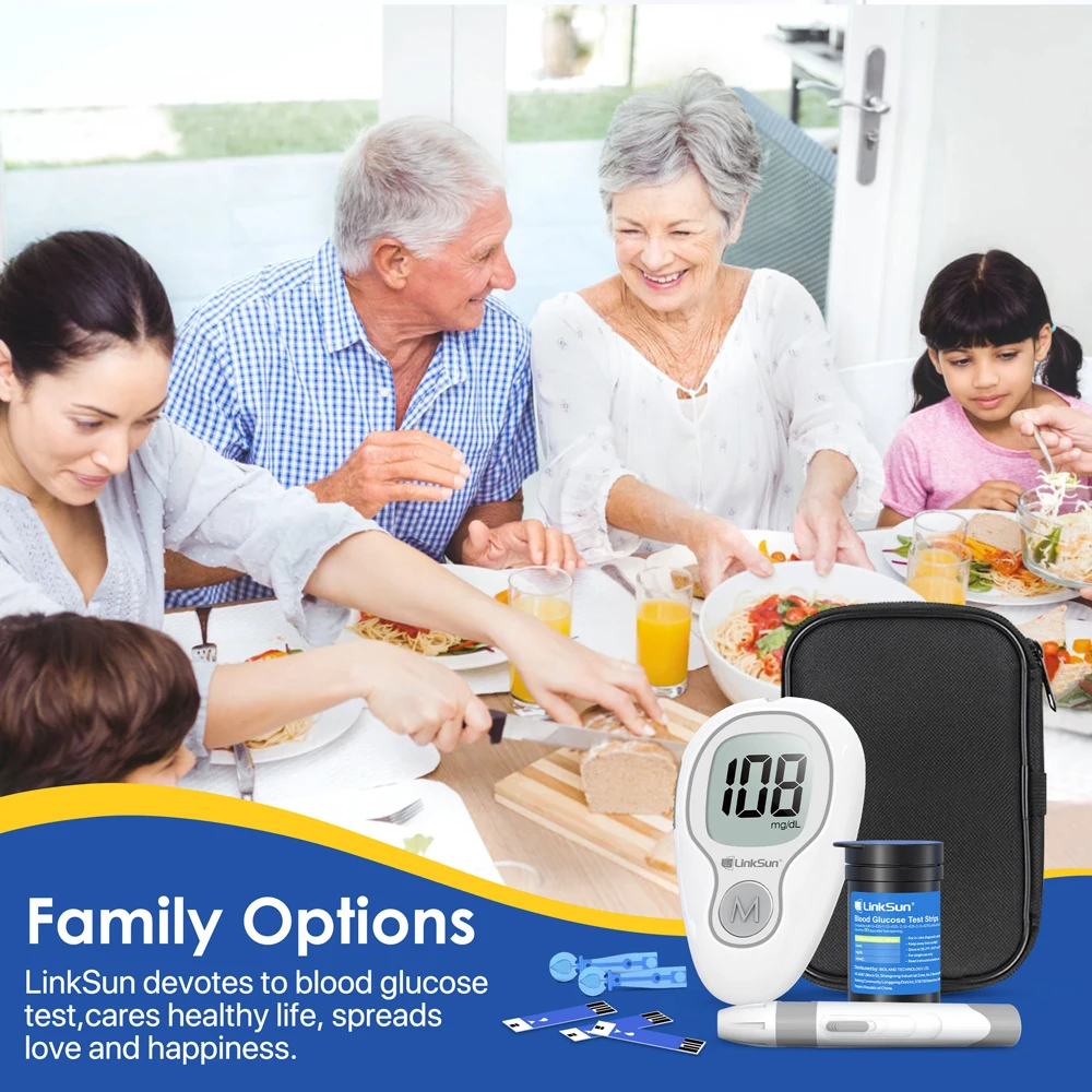 Blood Glucose Meter G-425-3 Diabetes Testing Kit Diabetes Machine Blood Sugar Meter Glucometer Test Strips Lancet 5S Get Results