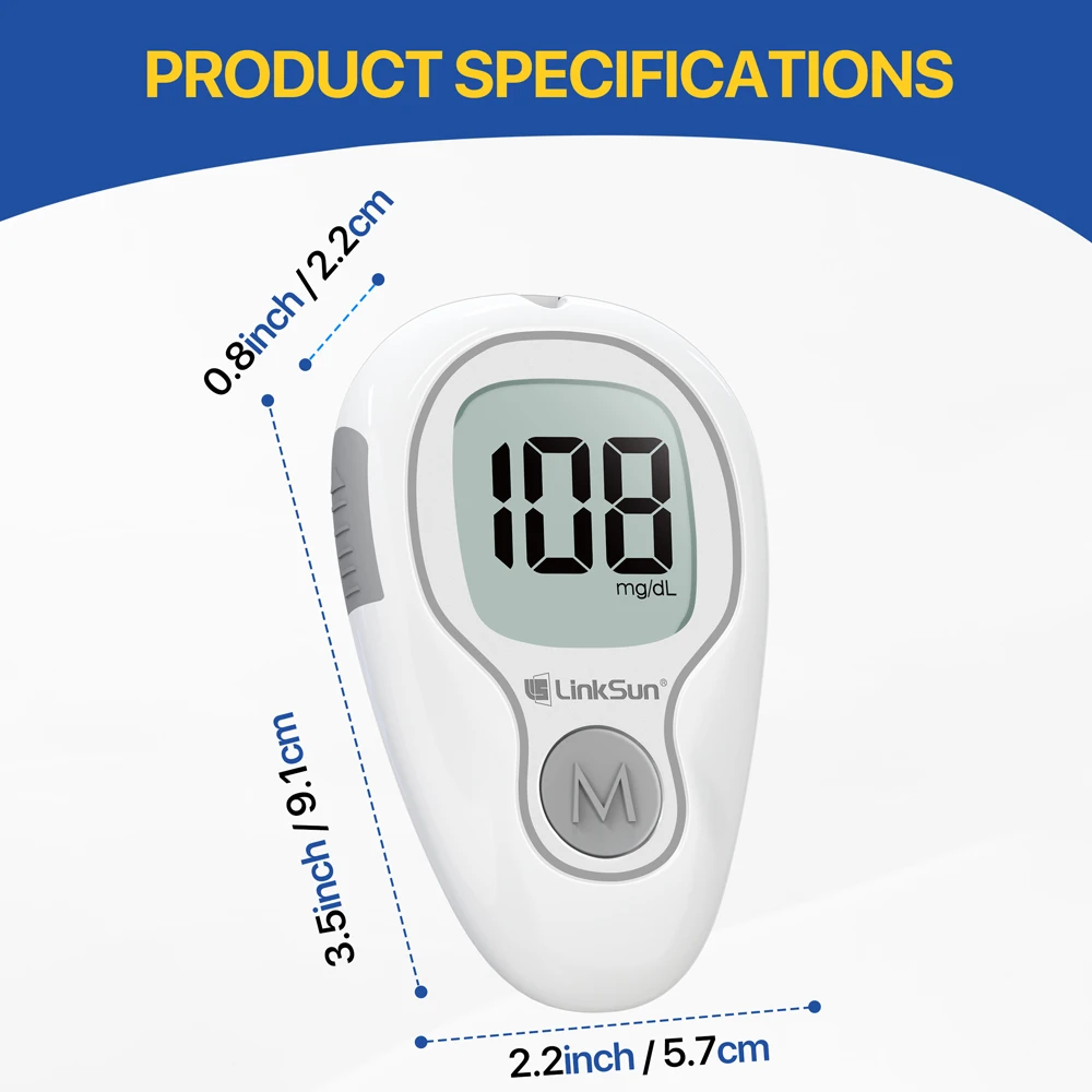 Blood Glucose Meter G-425-3 Diabetes Testing Kit Diabetes Machine Blood Sugar Meter Glucometer Test Strips Lancet 5S Get Results