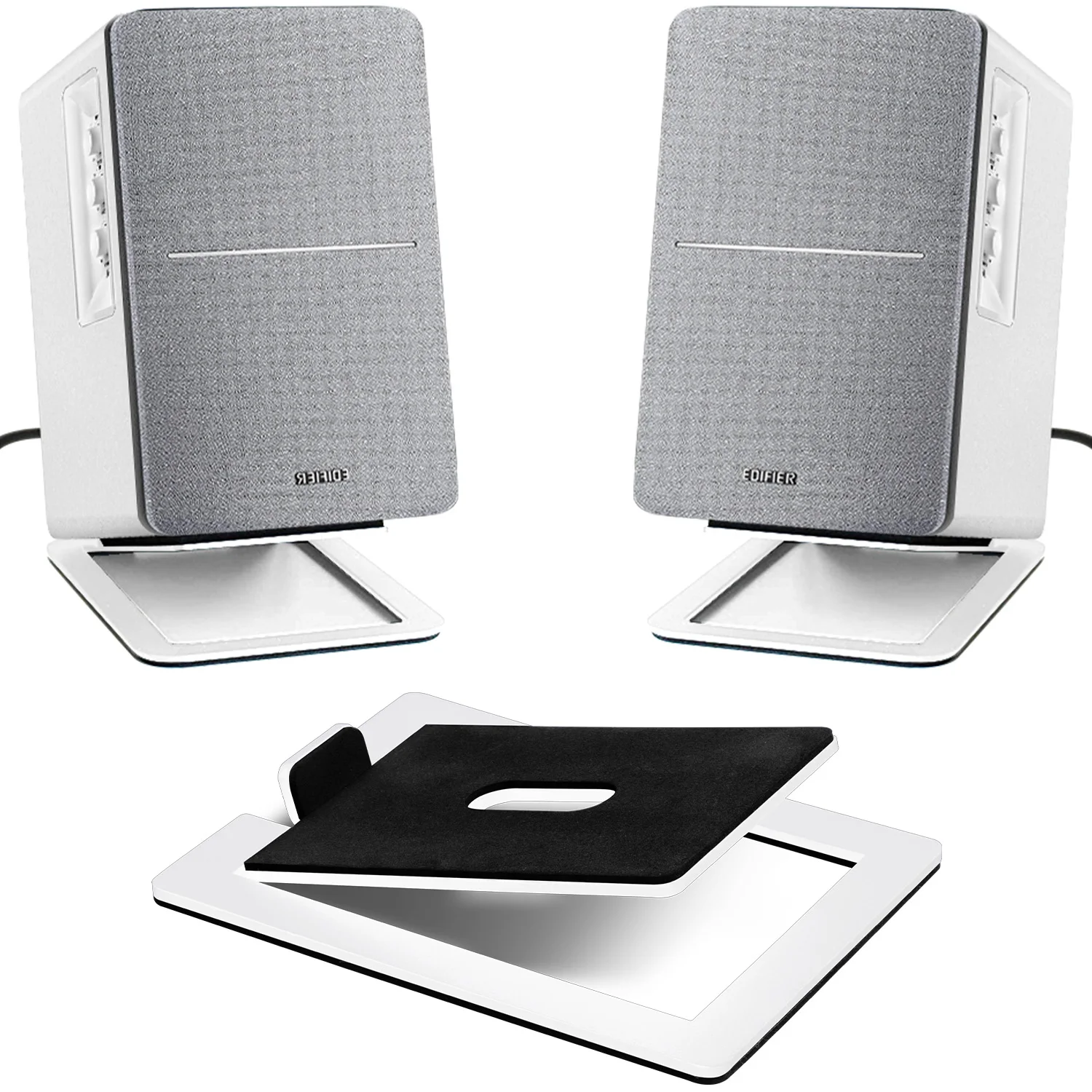 Speaker Support Base Is Made of Carbon Steel For Tabletop Speaker Bottom Stand with Shock Absorption and Enhanced Sound Quality