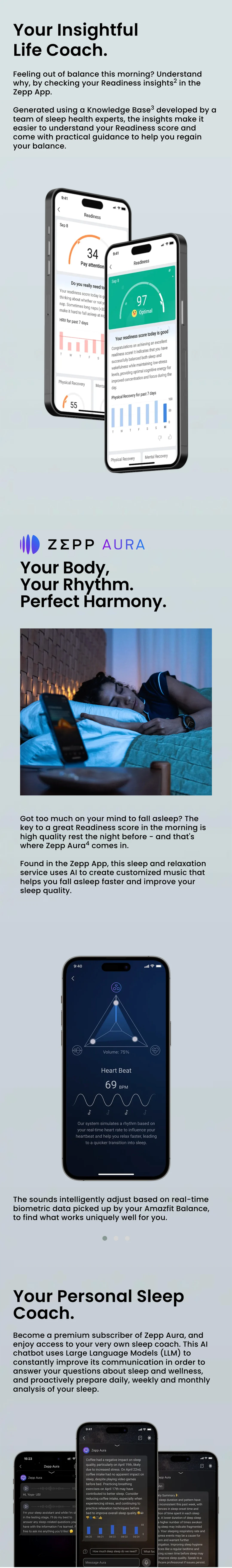 Amazfit Balance 46mm Smart Watch Sleep Coach Dual-Band GPS 150+ Sports Modes Smart Watch Readiness For Android IOS Phone