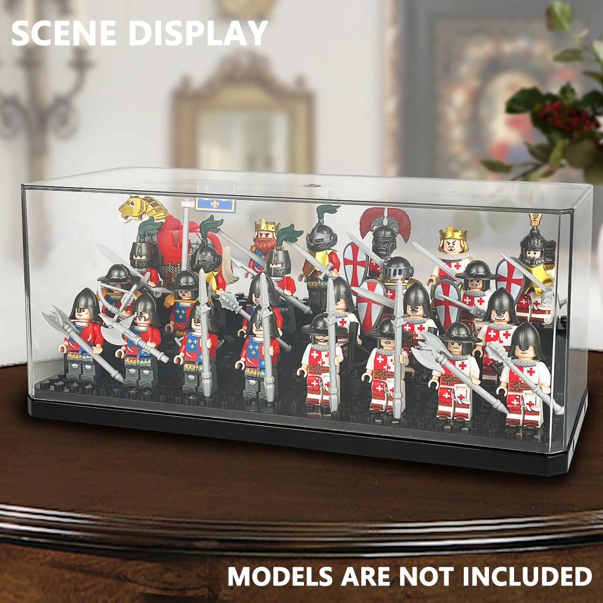 Acrylic Minifigures Display Case Stackable and Dustproof Building Block Display Box for Lego Action Figure Holds up to 32 Figure