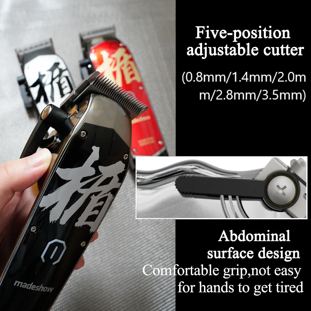 Madeshow M10 Professional Hair Clippers Hair Trimmer for Men Adjustable Cordless Hair cutting Machine For Barbers Beard Trimmer