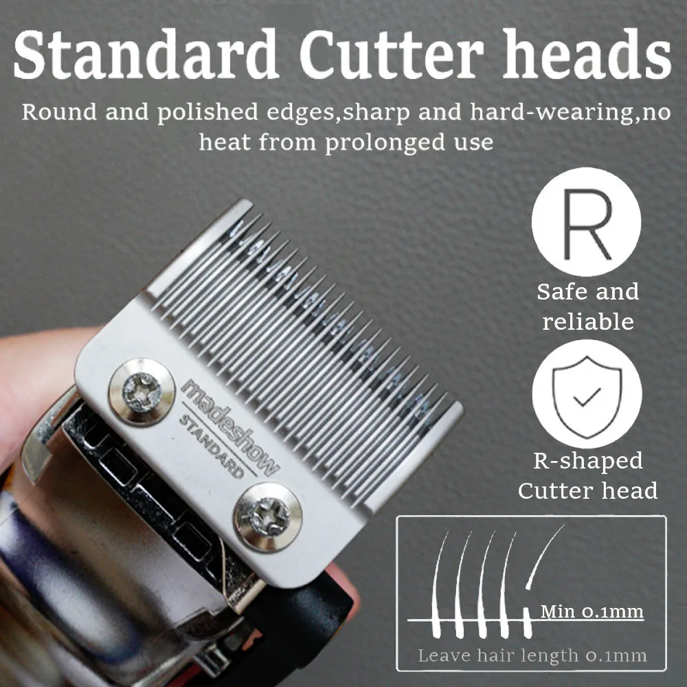 Madeshow M10 Professional Hair Clippers Hair Trimmer for Men Adjustable Cordless Hair cutting Machine For Barbers Beard Trimmer