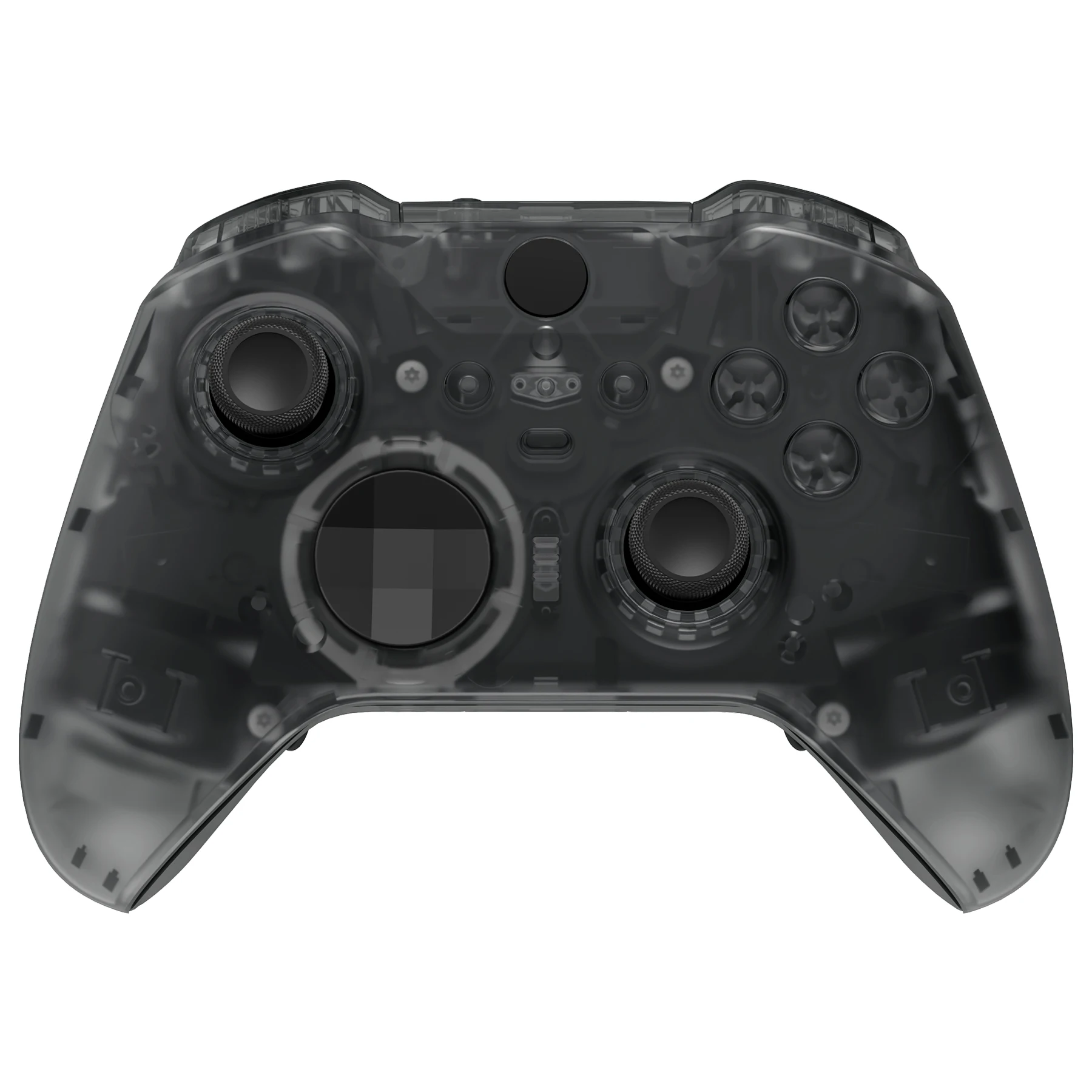 eXtremeRate Clear Full Set Shell w/Buttons Replacement Faceplate Back Plate for Xbox Elite Series 2 Core Controller - Model 1797