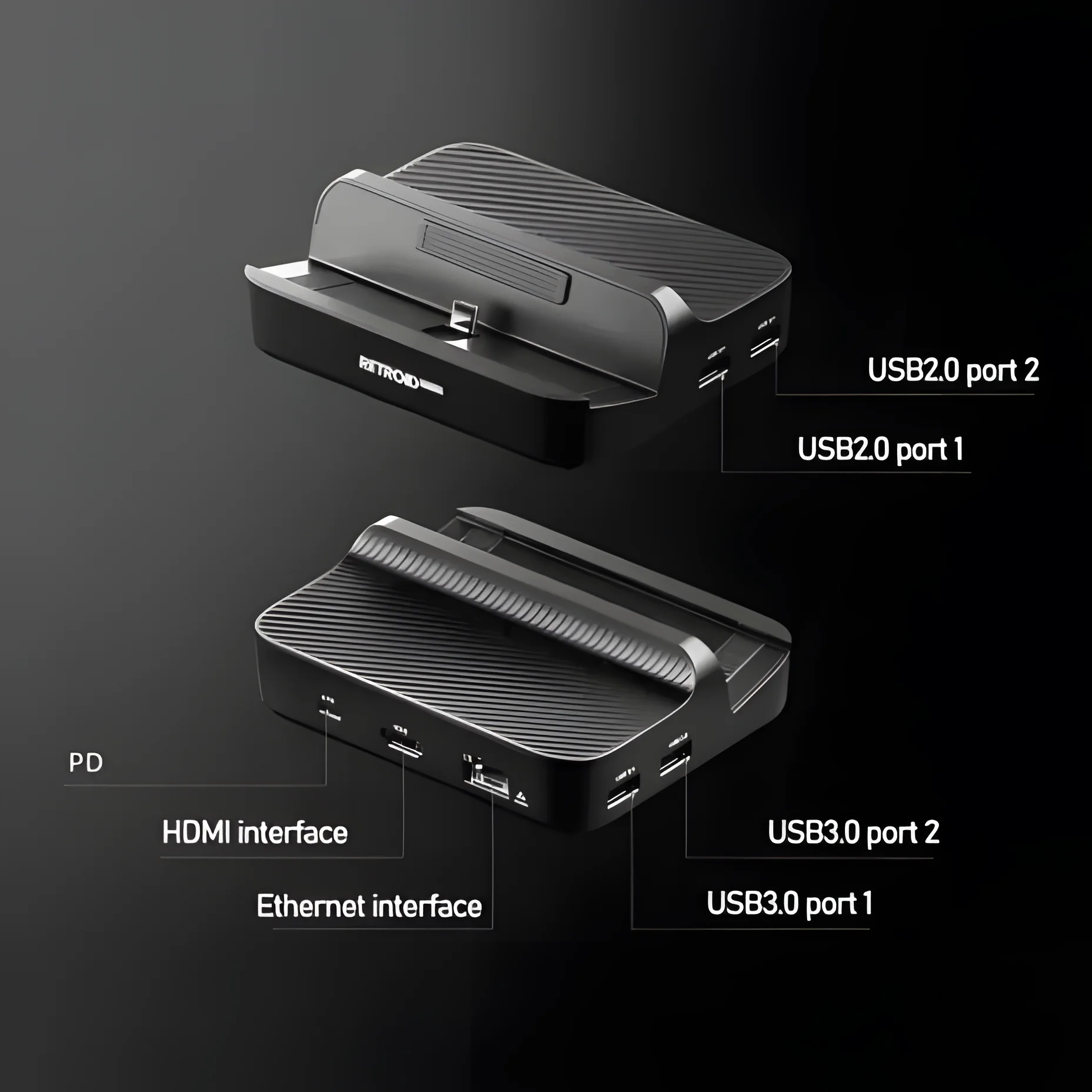 Retroid Pocket 5 Docking Station For Retroid Pocket 4 Pro / RP5 / Retroid Pocket Mini Game Console Dock Accessories Custom