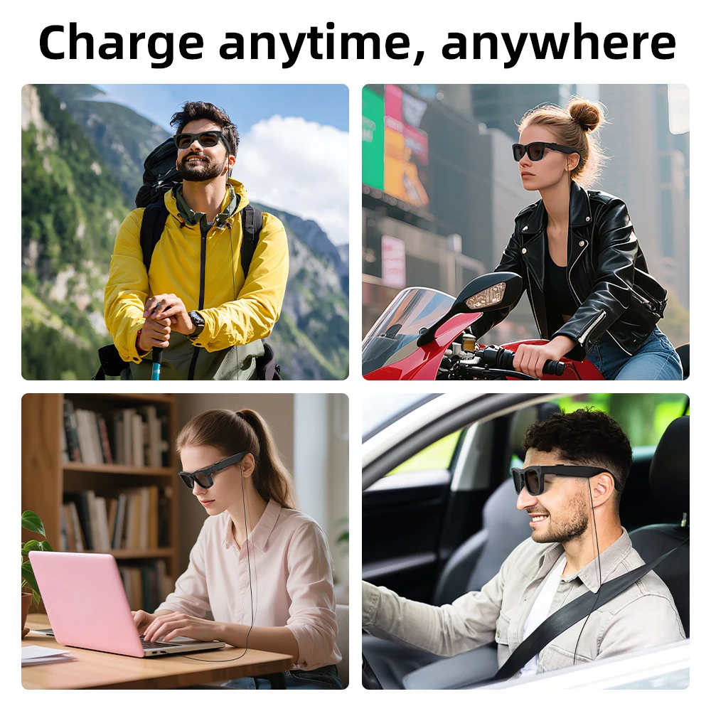 HIBLOKS Ray-Ban Meta Wayfarer Glasses Fast Charging Cable Charger For RW4006/RW4008/RW4012/RW4010/RW4014 Portable Safe Type C