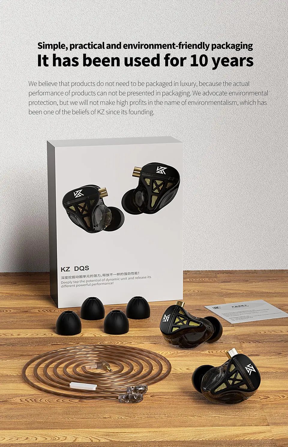 KZ DQS Metal Wired Earphones In Ear Monitor Earbuds Headset HiFi Sport Game Music Headphones With Microphone Detachable Cable