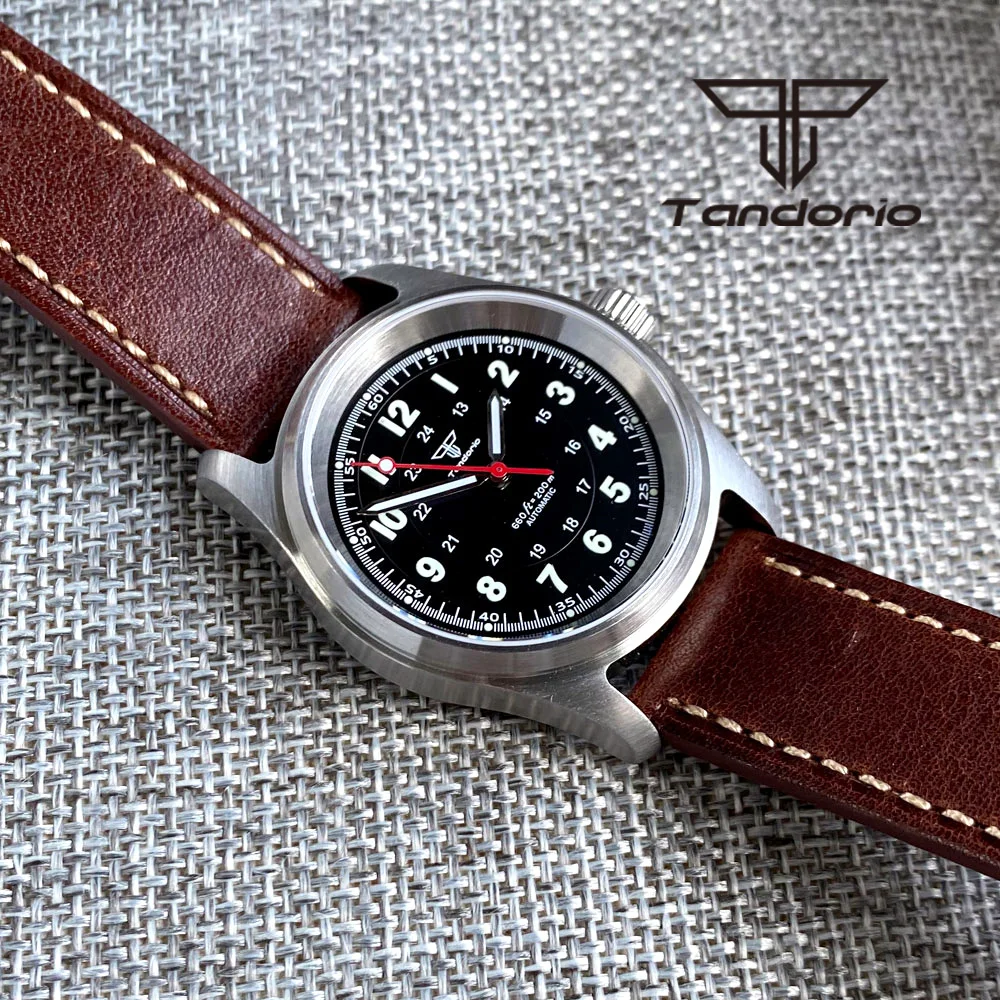 Tandorio 36mm Fashion 20BAR Automatic Dive Pilot Watch for Men Ladies NH35/PT5000/Miyota8215 Movt Sapphire Wristwatch Green Lume