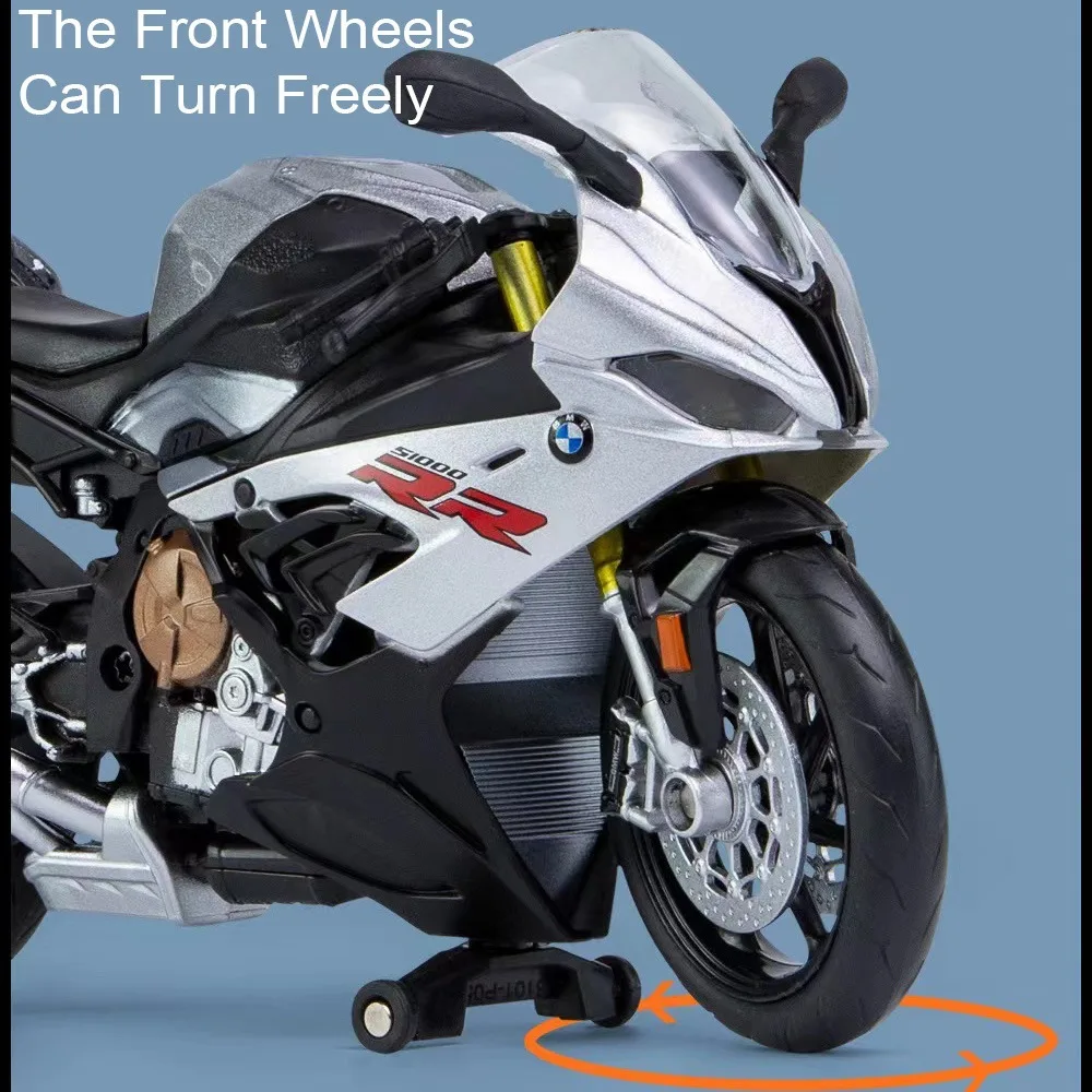 Scale 1:12 BMW S1000RR Honda CBR1000RR Alloy Diecast Motorcycle Car Miniature Model Toys Wheel Steering Vehices for Boys Gifts