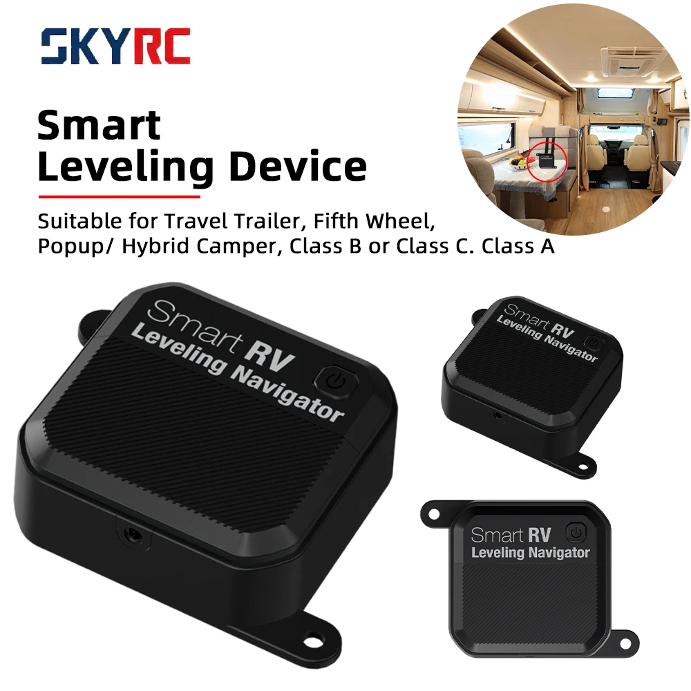 SKYRC Smart RV Leveling Navigator RV Leveling Device 10m Bluetooth for Travel Trailer Fifth Wheel Popup/Hybrid Camper Class B CA