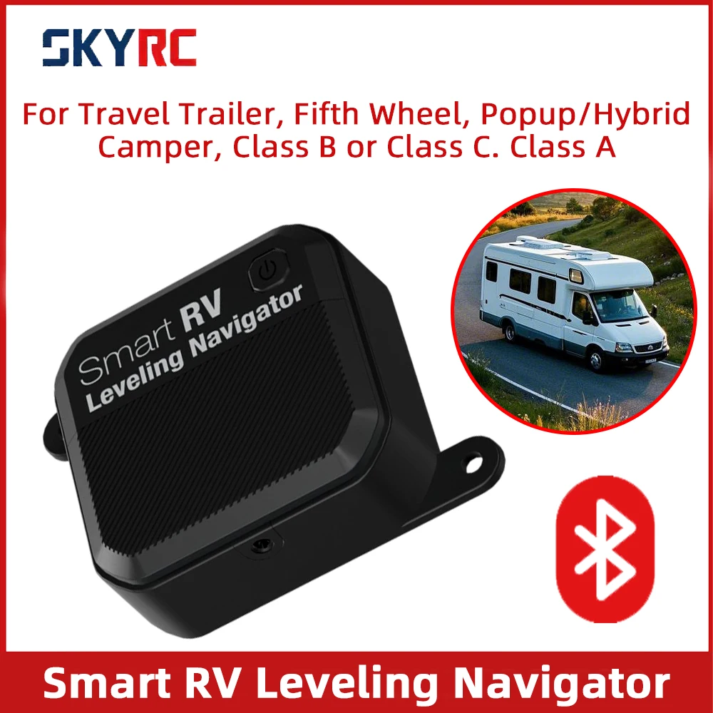 SKYRC Smart RV Leveling Navigator RV Leveling Device 10m Bluetooth for Travel Trailer Fifth Wheel Popup/Hybrid Camper Class B CA
