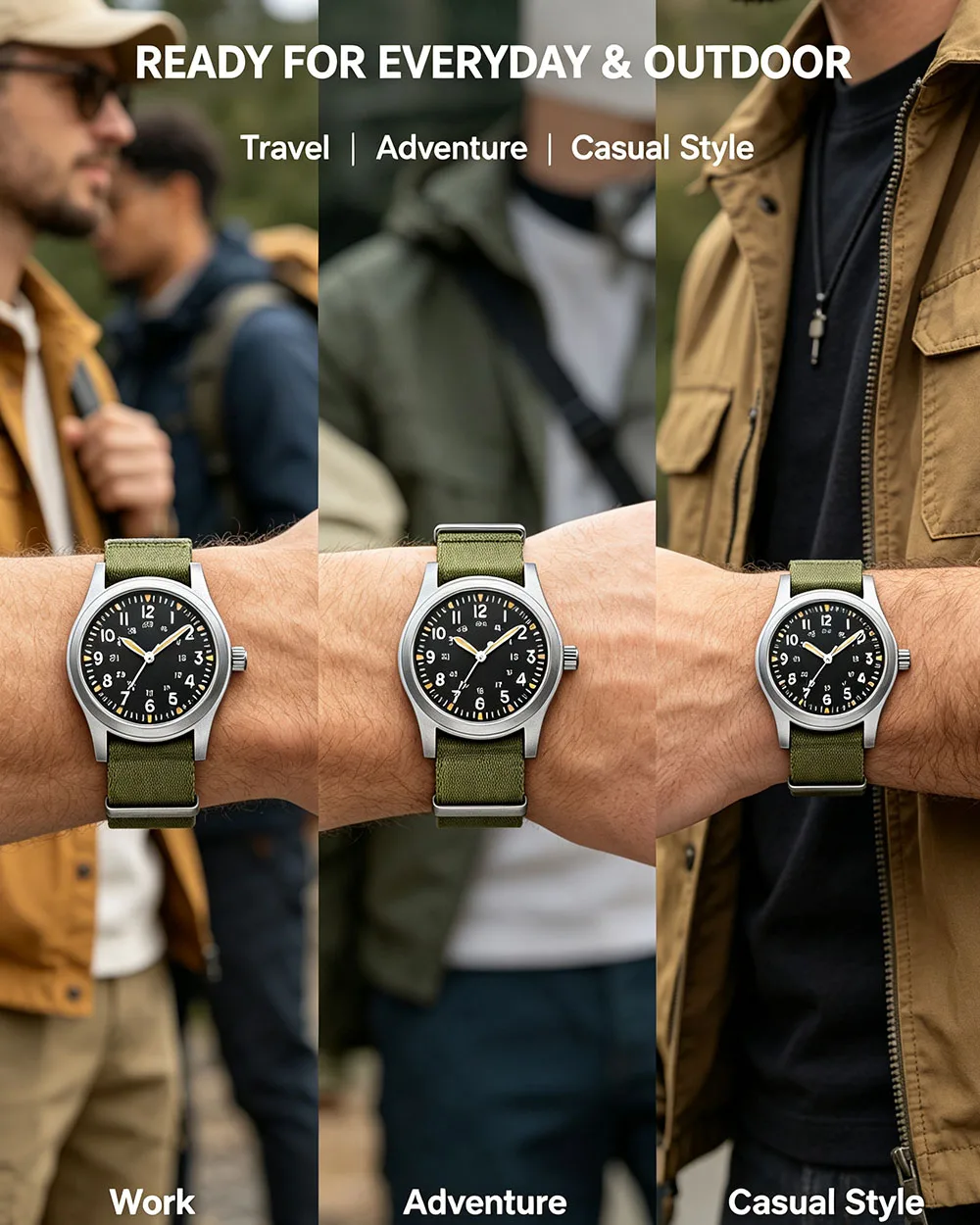 MILITREK 2025 New Military 37mm VH31 Men's Quartz Watch AR Sapphire Stainless Steel Waterproof 10Bar Luminous C3 Reloj Hombre