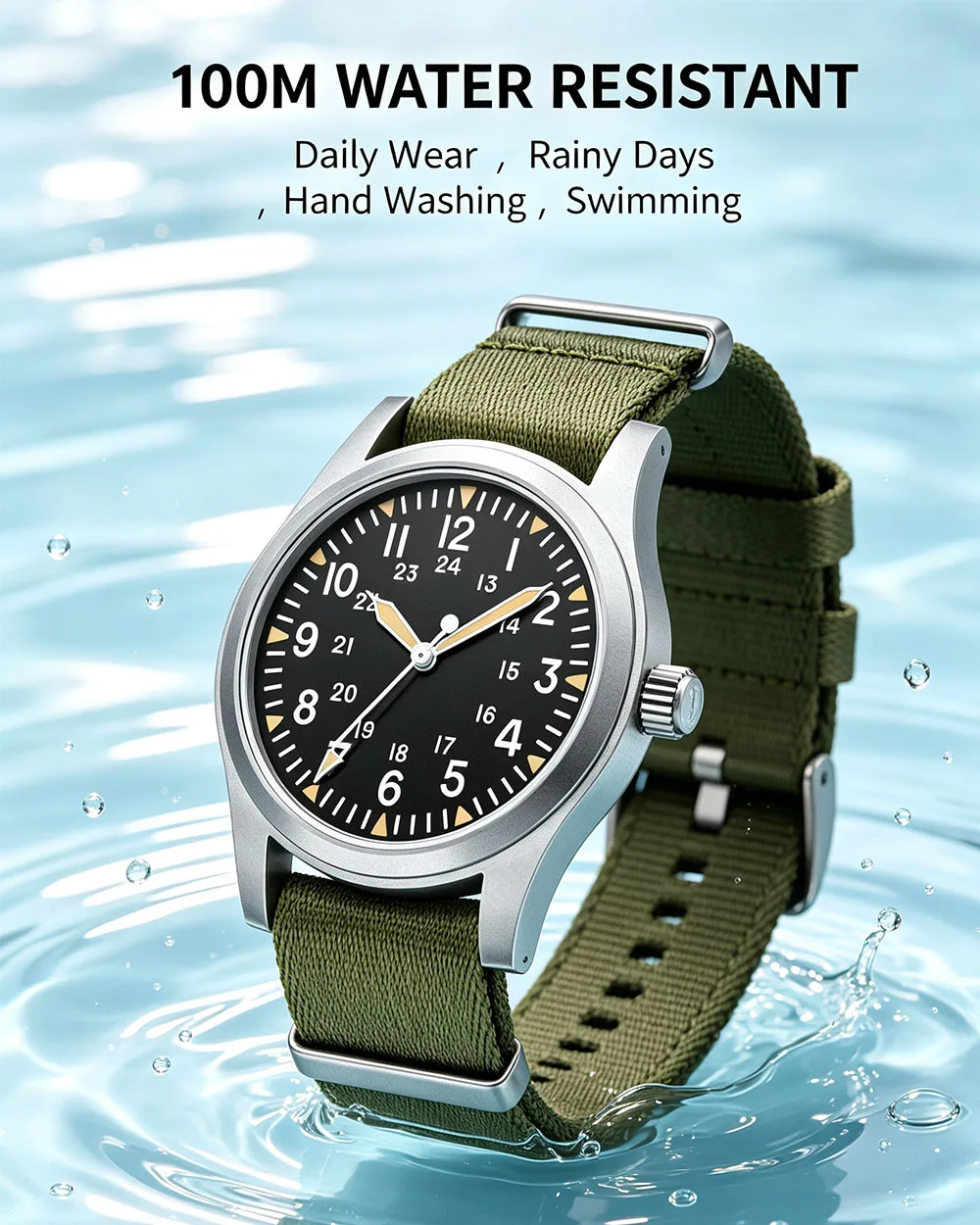 MILITREK 2025 New Military 37mm VH31 Men's Quartz Watch AR Sapphire Stainless Steel Waterproof 10Bar Luminous C3 Reloj Hombre