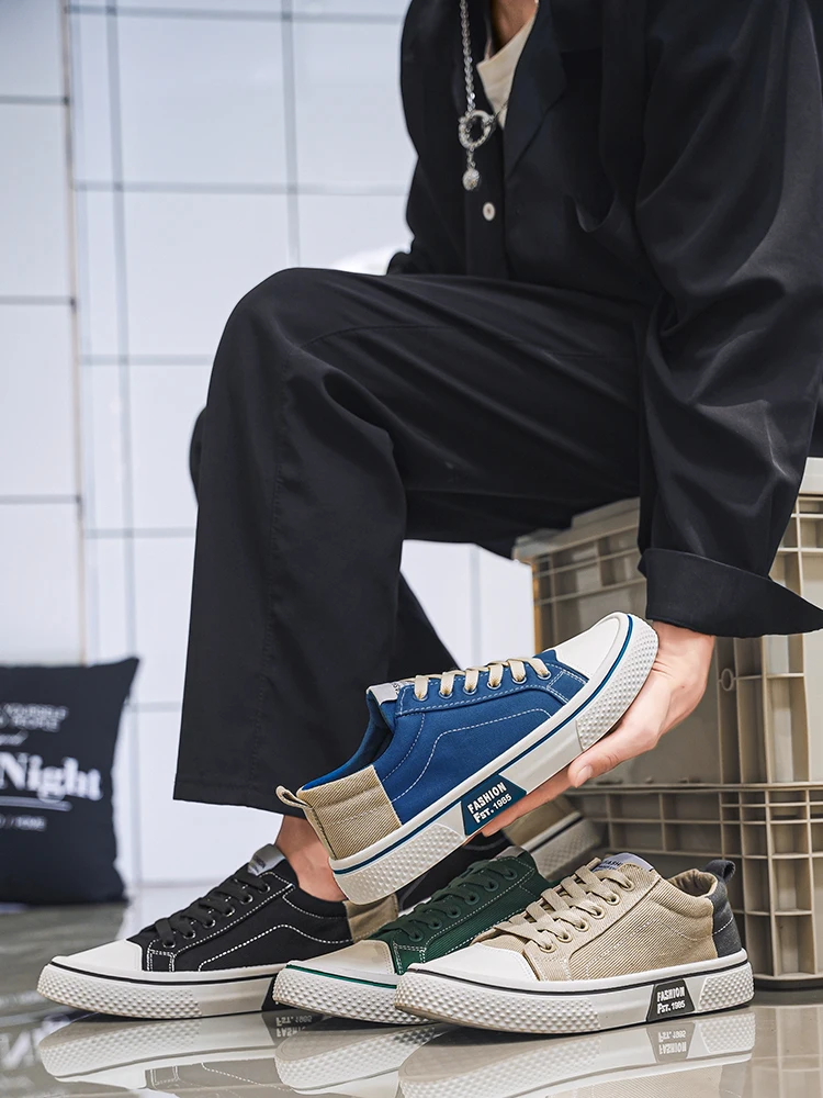 Men's Canvas Shoes Lightweight Breathable Street Style Skateboarding Spring Summer Fashion Casual Shoes for Teens