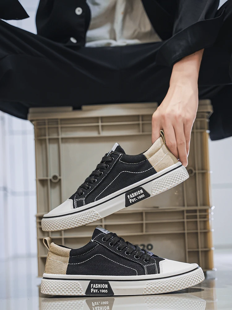 Men's Canvas Shoes Lightweight Breathable Street Style Skateboarding Spring Summer Fashion Casual Shoes for Teens