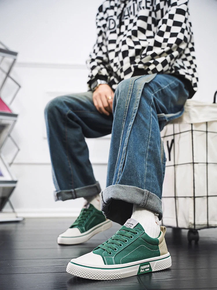 Men's Canvas Shoes Lightweight Breathable Street Style Skateboarding Spring Summer Fashion Casual Shoes for Teens