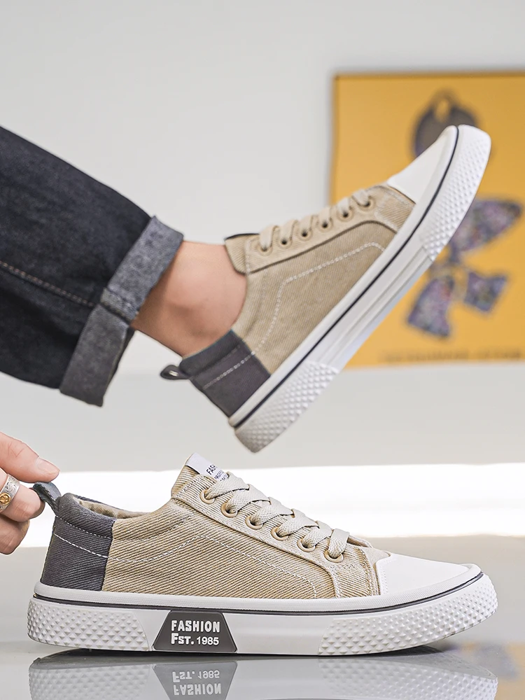 Men's Canvas Shoes Lightweight Breathable Street Style Skateboarding Spring Summer Fashion Casual Shoes for Teens