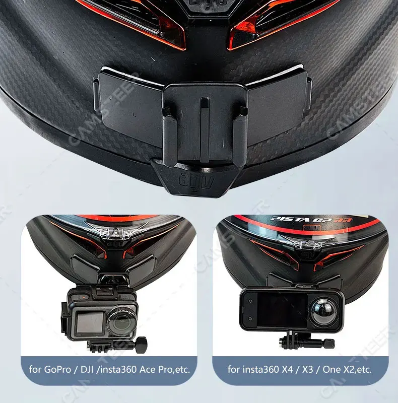 2026 Motorcycle Helmet Chin Mount for GoPro Hero 13 12 11 10 9 Insta360 X5 X4 Ace Pro 2 DJI 5Pro 4 AKASO Camera Accessories