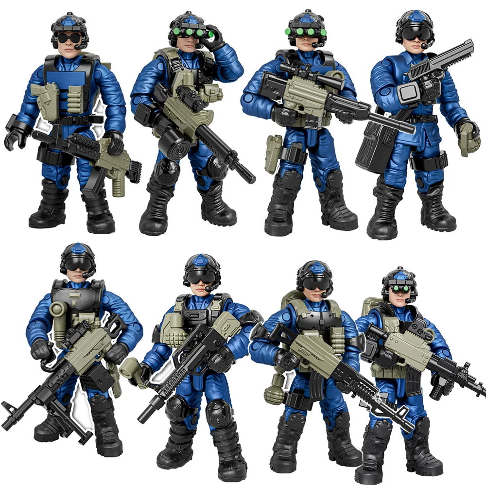 Military Army Soldiers World War SWAT Polices Soldiers Special Forces Model Assembly Building Blocks Bricks Toys Gift 