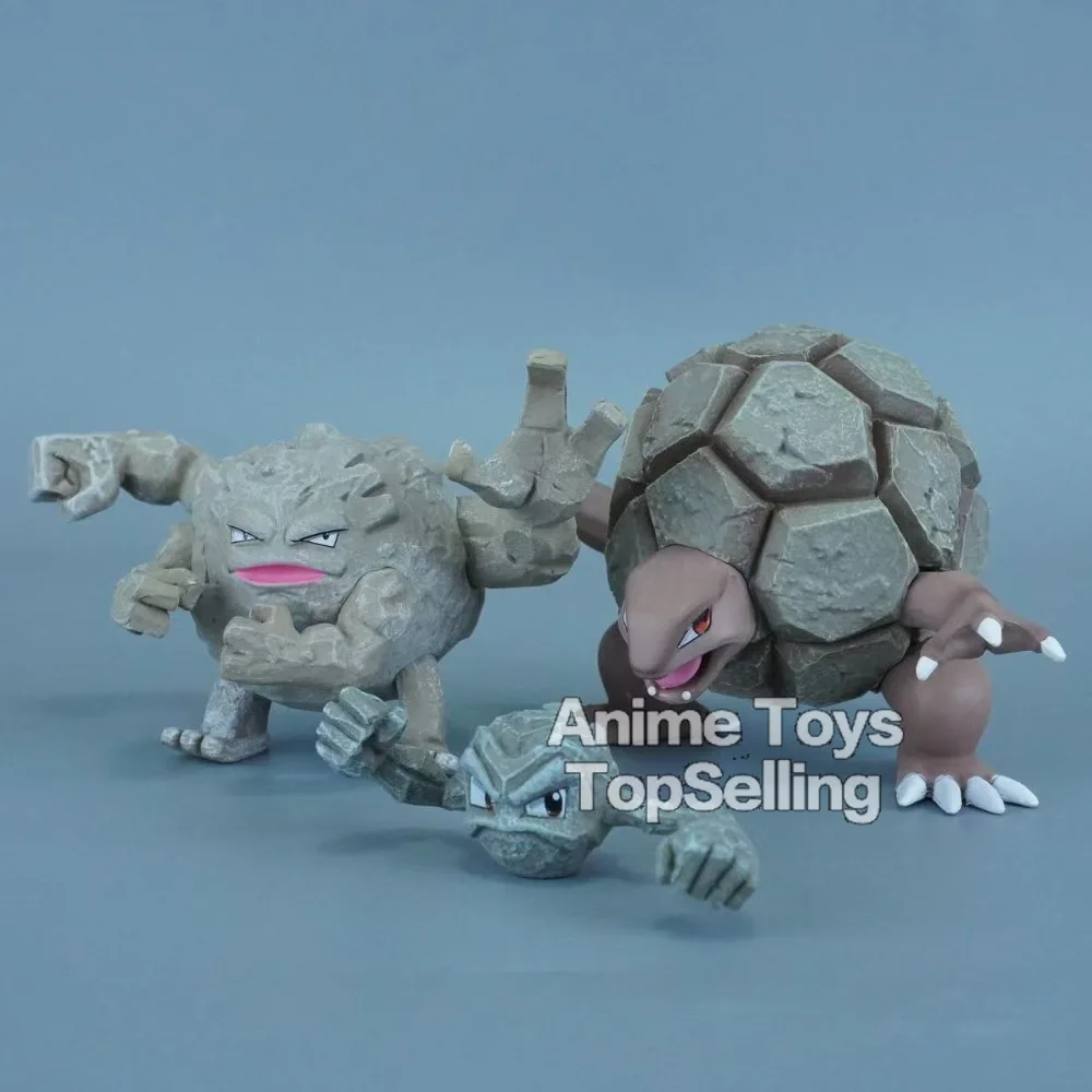 Anime Pokemon Figure Geodude Evolutionary Combination Action Figures Pvc Collection Model Toys for Gifts 2-7cm