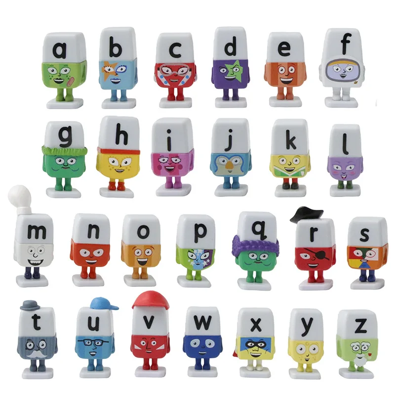 Alphabet Lore 26 Cartoon English Letters Action Figures Collectible Figurines Educational Toy Dolls For Christmas Gift