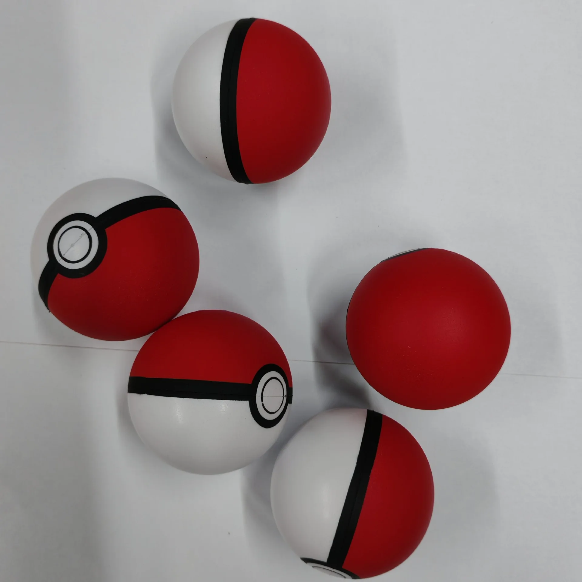 10pcs/set Cartoon Pokemon Anime Poke Ball Squeeze Toy Bouncing Ball Kawaii Poke Ball Toy