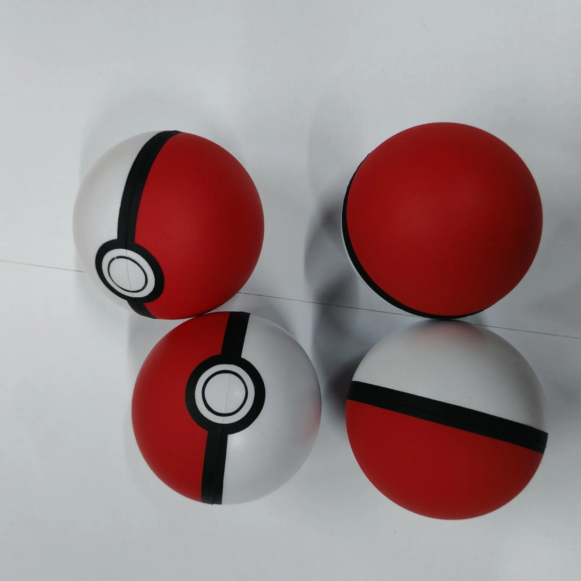 10pcs/set Cartoon Pokemon Anime Poke Ball Squeeze Toy Bouncing Ball Kawaii Poke Ball Toy