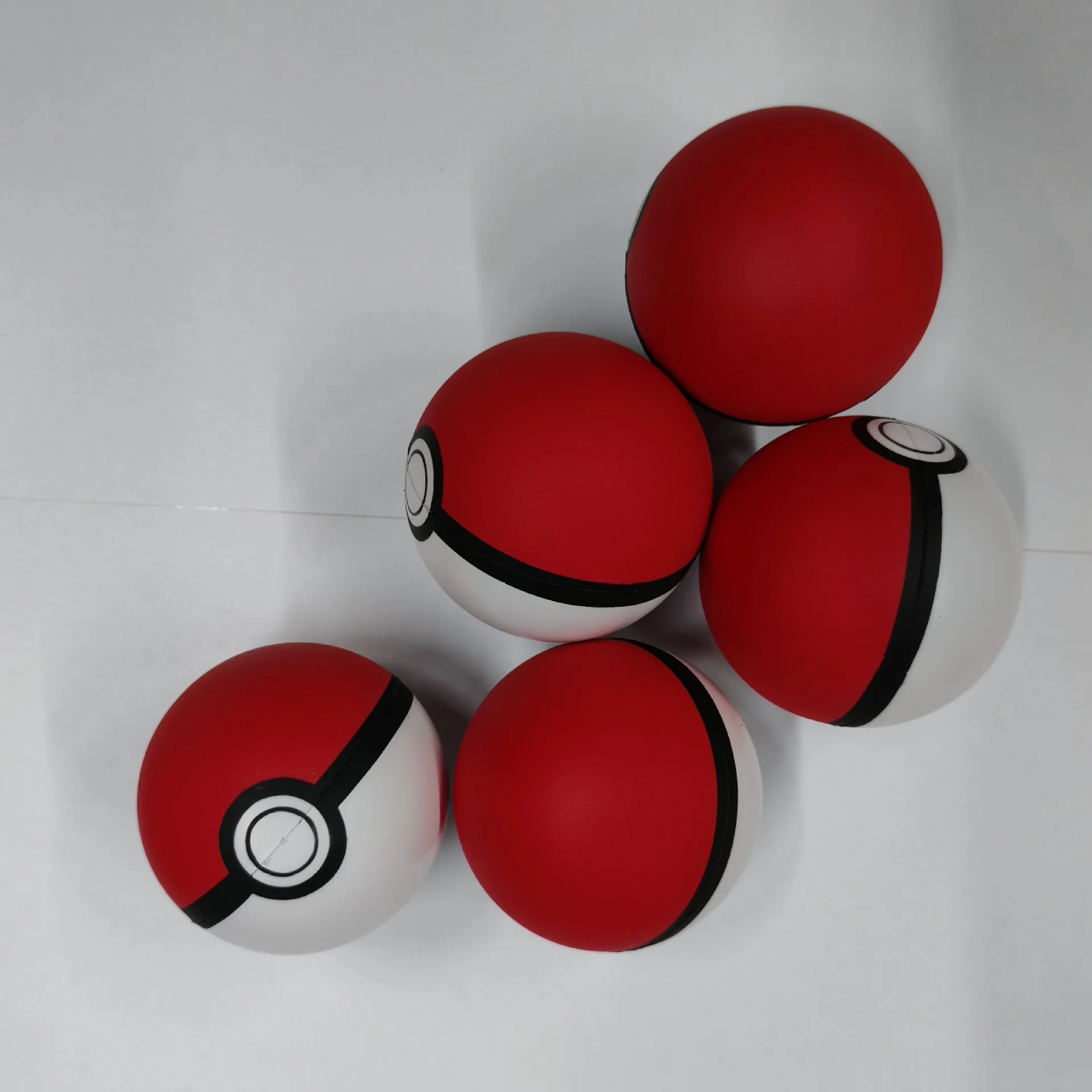 10pcs/set Cartoon Pokemon Anime Poke Ball Squeeze Toy Bouncing Ball Kawaii Poke Ball Toy