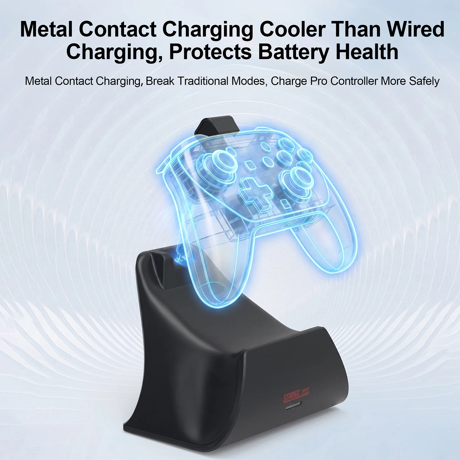 Gamepad Charger Dock Compatible for Switch 2 Pro Controller Controller Charging Dock Charging Stand W/ LED Indicator & Adapter