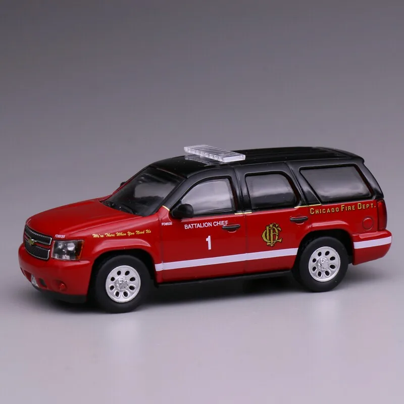 596 1/64 Chevrolet Impala River Fire Department Yukon Caimaro NYPD Car Alloy Motor Vehicle Diecast Metal Model Kids Toys Boys