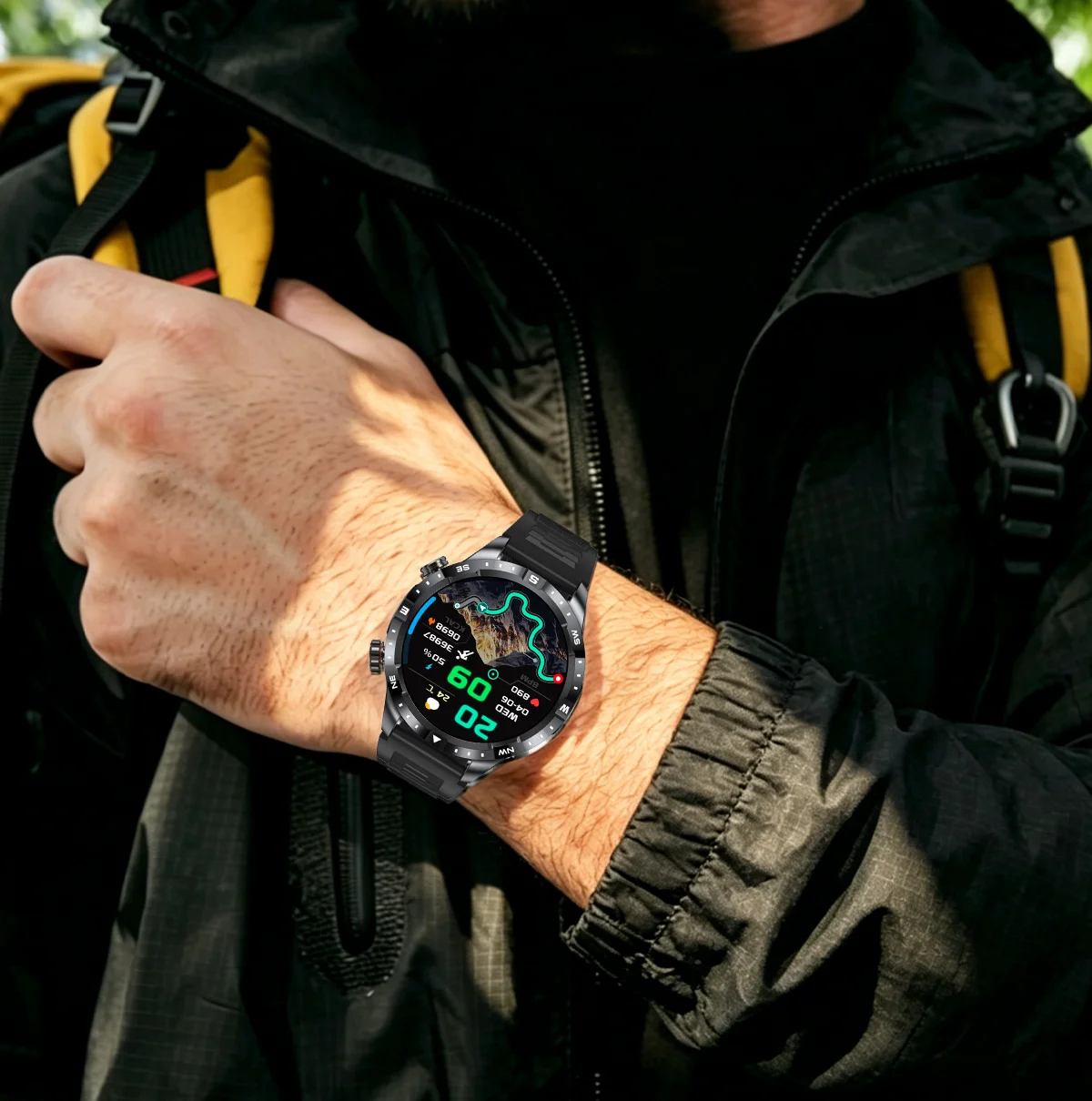 2026 New Military Grade GPS Smart Watch Dual-Band 1.7 AMOLED 10ATM Waterproof 1000mAh Large Battery Compass Altimeter Barometer
