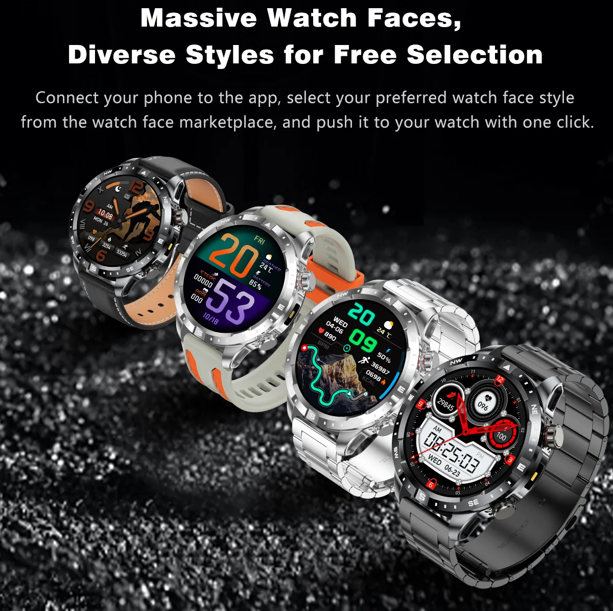 2026 New Military Grade GPS Smart Watch Dual-Band 1.7 AMOLED 10ATM Waterproof 1000mAh Large Battery Compass Altimeter Barometer