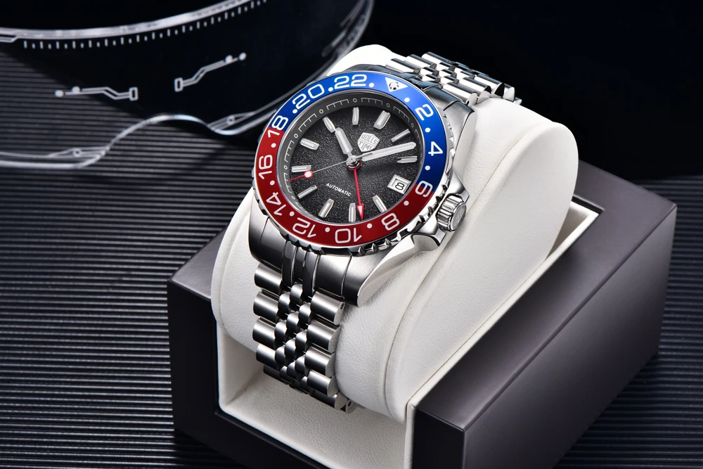 2026 RollsTimi New Men's Watches Luxury GMT Automatic Watch For Men Mechanical Wristwatch AR Sapphire Mirror Luminous Clock NH34