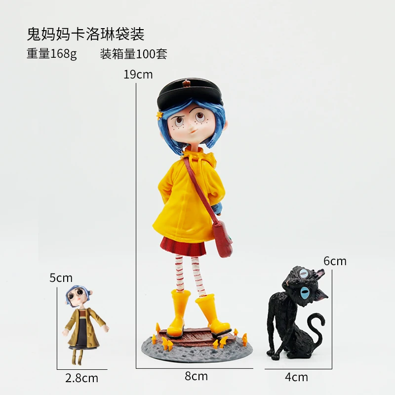 20cm Coraline Figure Coraline & The Secret Door Figures Wybie Action Figurine Pvc Statue Model Doll Decoration Toy Birthday Gift